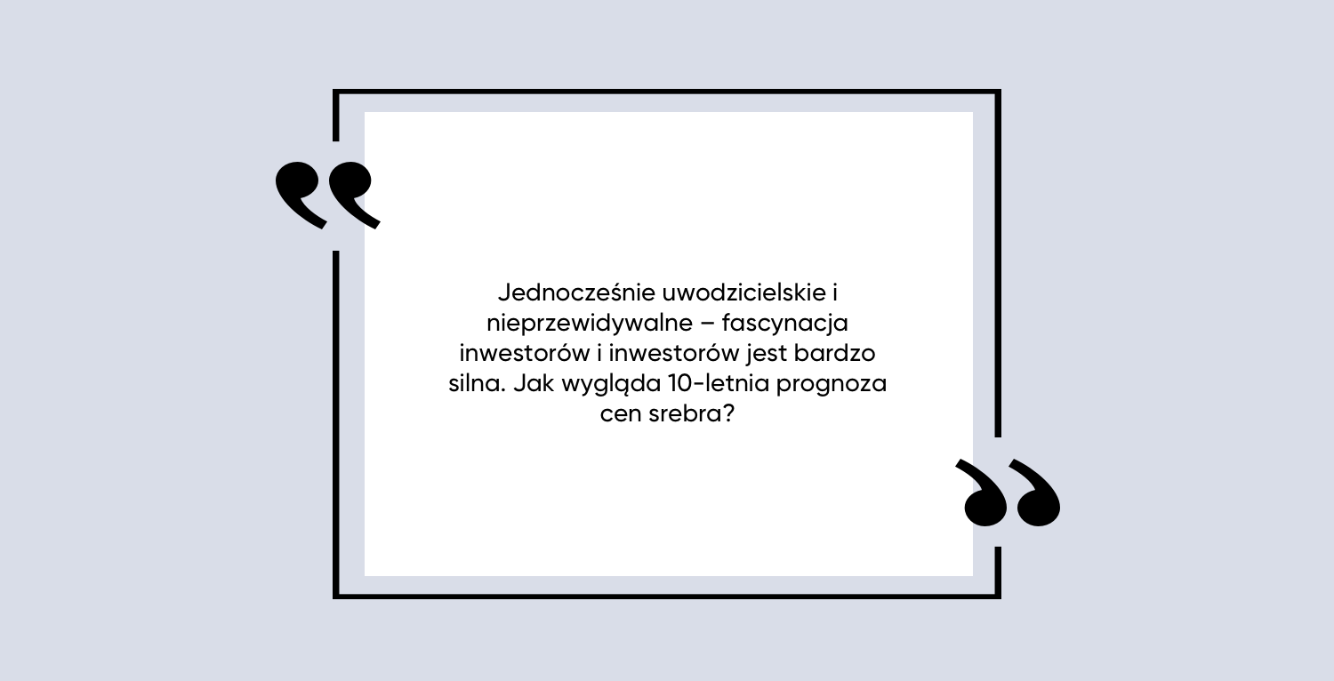 Prognoza cen srebra na następne 10 lat