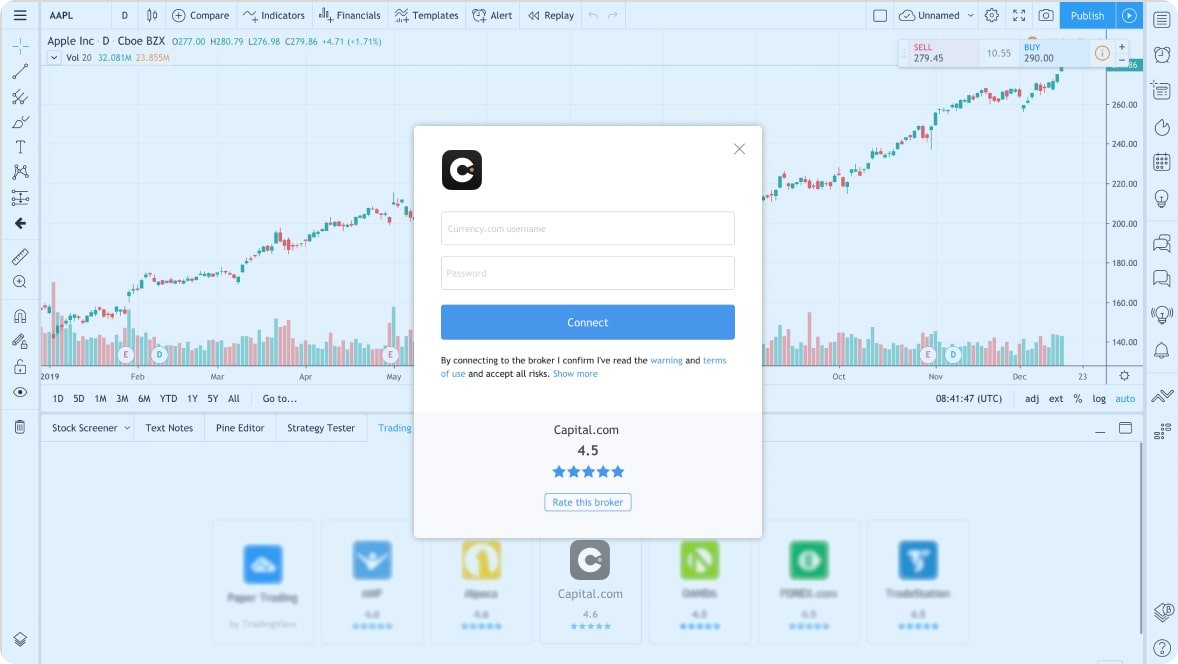 connect Tradingview account