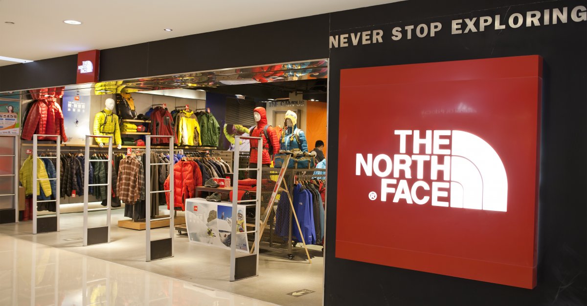 North face corporate store sales