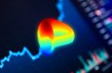 Curve DAO Token The Curve DAO Token logo, pixelated heat map-style graphic on a dark finance background