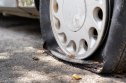 Photo of flat tire