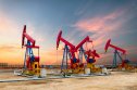 Oil pumpjacks, China. Photo of oil pumpjacks in China.