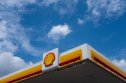 Shell company sign Shell sign at a company petrol station in the UK
