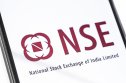 The National Stock Exchange of India logo on a smartphone