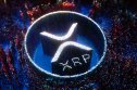 Digital Art XRP Logo, featuring the X shape in a circle on a dark blue background