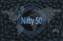 NIFTY 50 forecast: Should you buy the dip?Nifty 50 Global stock market index.  With a dark background and a world map.  Graphic concept for your design.