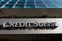 Credit Suisse shareholders Credit Suisse Bank sign hanging in front of the building in Lugano