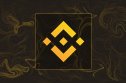 BNB Binance cryptocurrency logo on liquid texture background