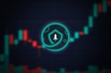 SafeMoon (SFM) SafeMoon logo in front of candlestick chart