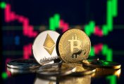 Cryptocurrency Photo of coins and graph