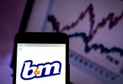 B&M (BME) A image of the B&M European Retail Value S.A. company logo seen displayed on a smartphone.