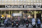 DB deutsche bank office with bikes parked in front