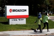 Broadcom A image of the Broadcom sign outside its headquarters in California