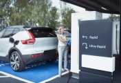 BYD TSLA electric cars being charged