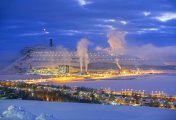 Arctic mining town An arctic mining town in winter