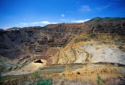 Copper mine Aerial view of an old copper mine