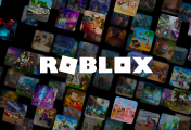 The Roblox logo on a field of in-game screen shots The Roblox logo on a field of in-game screen shots