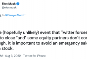 Elon Musk tweet The tweet by Elon Musk commenting on Tesla stock sale