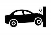 carcrash Illustration of an automobile hitting a wall