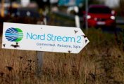 A file photo of a road sign directing traffic towards the Nord Stream 2 gas line landfall facility entrance in Lubmin, Germany, September 10, 2020. A file photo of a road sign directing traffic towards the Nord Stream 2 gas line landfall facility entrance in Lubmin, Germany, September 10, 2020.
