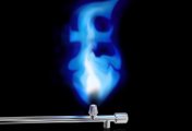 GBP/USD blue gas flame in the form of a pound symbol