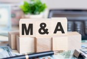 M&A M&A in wooden blocks
