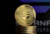 Solana (SOL) A cryptocurrency coin bearing the Solana name and icon