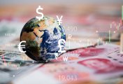 forex trends World on international banknotes with currency sign include dollar euro yen pound sterling