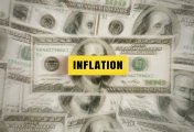 US dollar and inflation a chart showing dollar banknotes and inflation warning