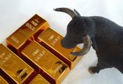 Gold bull market? gold lingots and bull