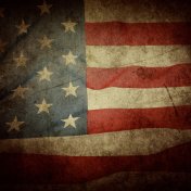 Close-up of grunge American flag