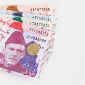 Pakistani rupees A picture of several Pakistani rupees
