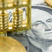 DXY forecast: Will rate hikes support USD dominance? Money supply, economic concept : Chinese abacus on one US dollar paper currency with image of George Washington, depicts global infleunce and major impact of the USD, FED central bank around the world