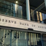 Australia interest rate forecast for the next 5 years Signage outside the entrance of the Reserve Bank of Australia building in Sydney, Australia.