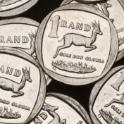 South African Rand coins are seen in this illustration picture taken October 28, 2020.