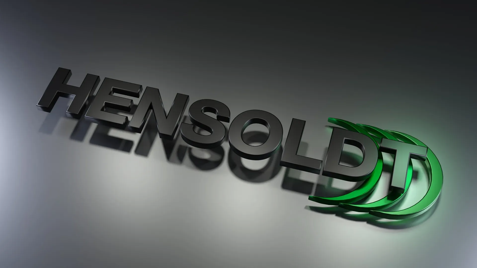 HENSOLDT logo displayed on a dark background with green brand elements HENSOLDT logo displayed on a dark background with green brand elements