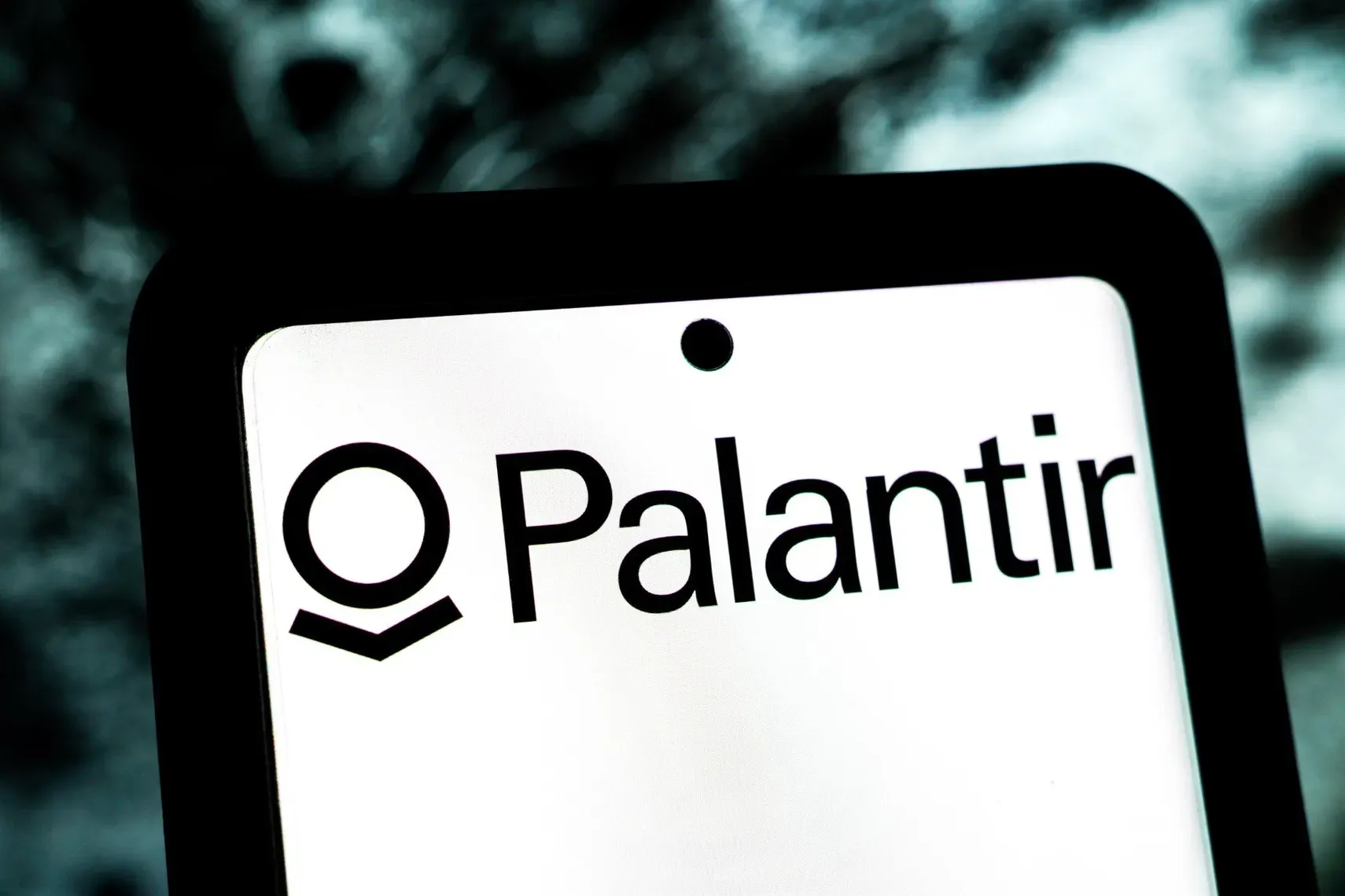 Palantir-Logo auf einem Smartphone-Bildschirm