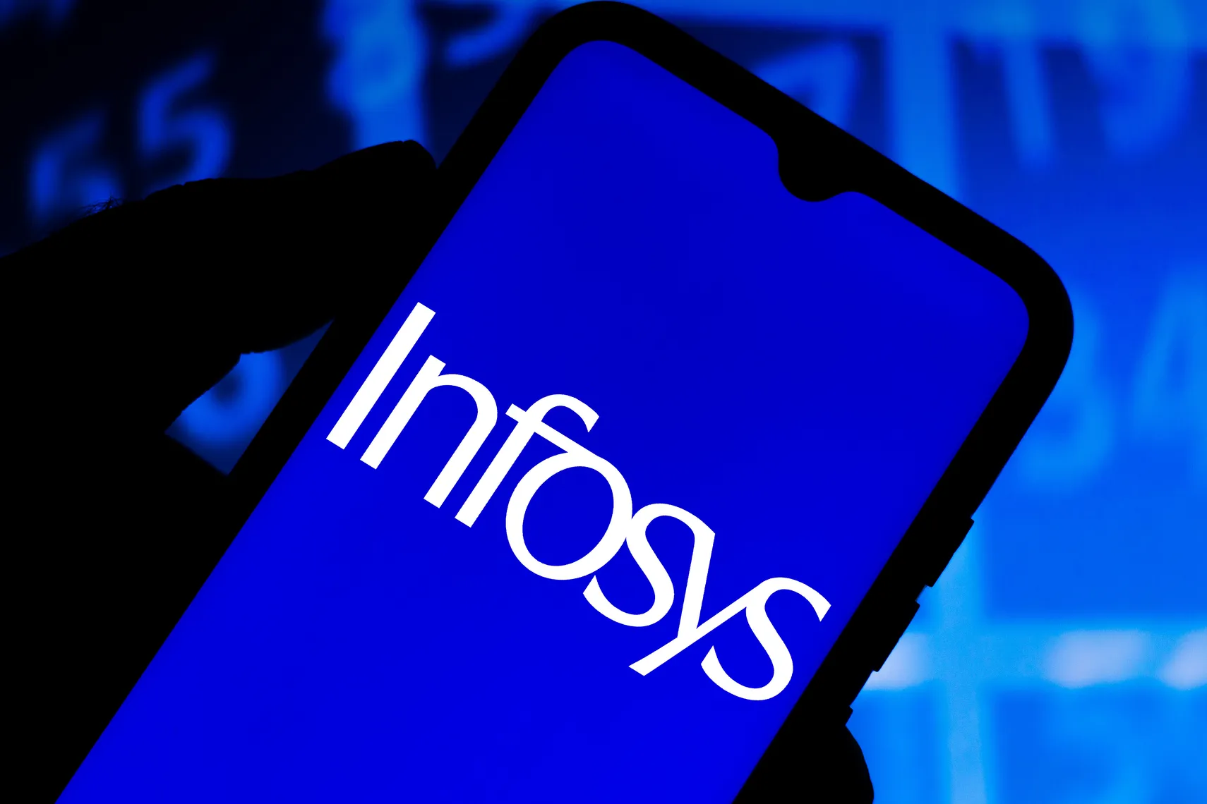 Infosys stock forecast The Infosys Limited logo seen displayed on a smartphone, which accompanies the stock forecast for Infosys
