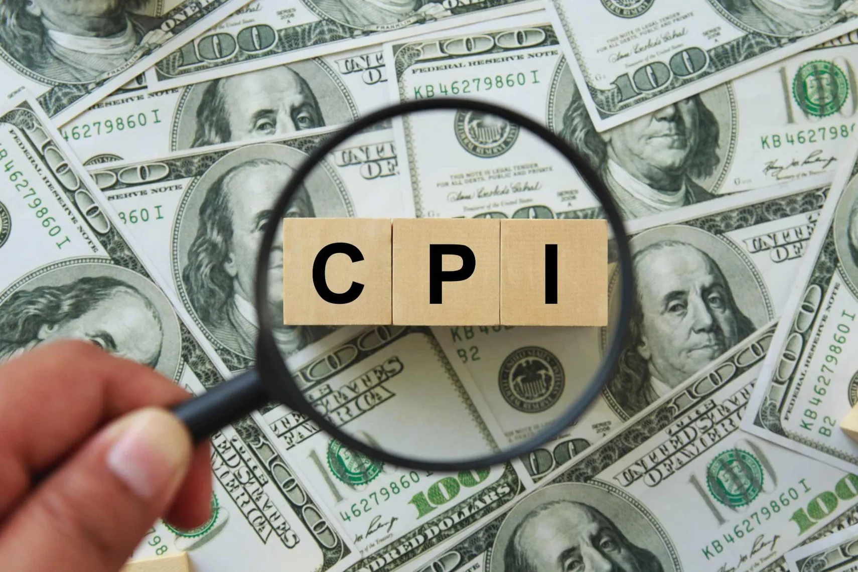 CPI, consumer price index symbol. CPI, consumer price index symbol.