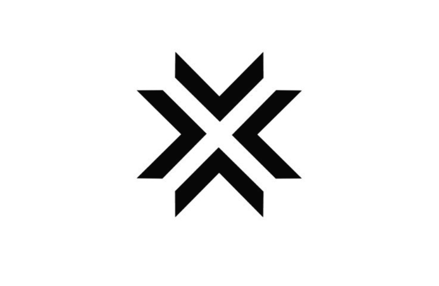 LCX LCS logo, a geometric shape in black on a white background
