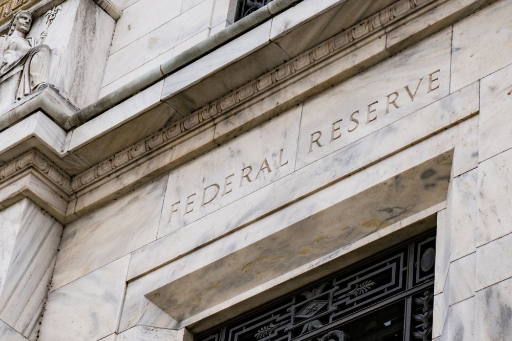 Facade on the Federal Reserve Building in Washington DC Facade on the Federal Reserve Building in Washington DC