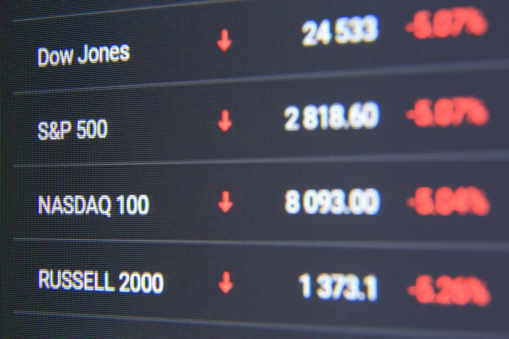 macro shot of computer monitor with world stock market chart in trading application macro shot of computer monitor with world stock market chart in trading application