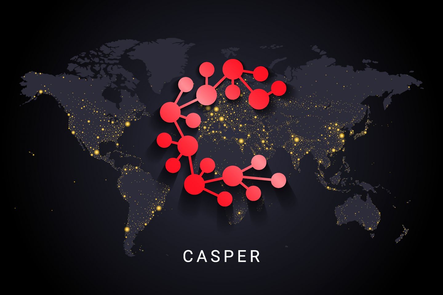 Casper price prediction Casper crypto currency digital payment system blockchain concept.
