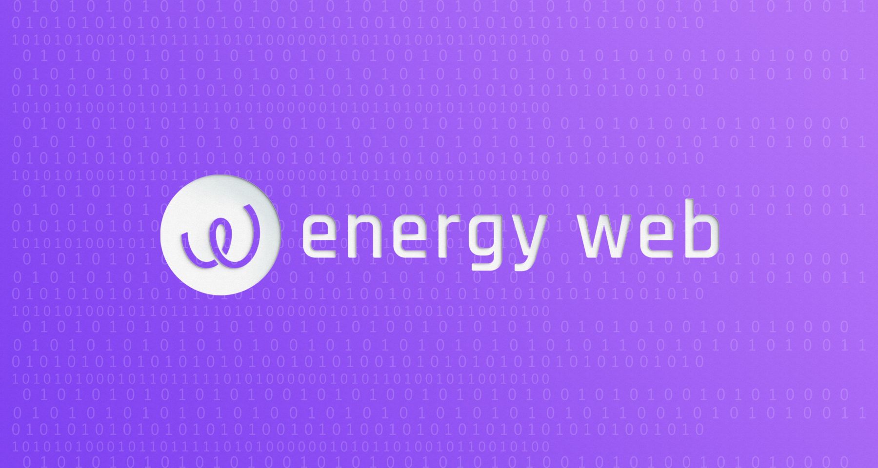 Energy web token The Energy Web logo on a purple background