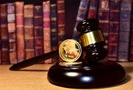 XRP The XRP coin on a gavel