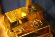 A file photo shows gold bar replicas at the Prospectors and Developers Association of Canada (PDAC) annual conference in Toronto, Ontario, Canada March 7, 2023. A file photo shows gold bar replicas at the Prospectors and Developers Association of Canada (PDAC) annual conference in Toronto, Ontario, Canada March 7, 2023.
