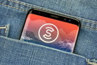 Sweatcoin The Sweatcoin (SWEAT) logo on a smartphone screen