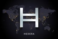 Hedera (HBAR) price prediction Hedera logo on black