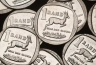 South African Rand coins are seen in this illustration picture taken October 28, 2020. South African Rand coins are seen in this illustration picture taken October 28, 2020.
