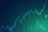 Business candle stick investment trading chart on stock market, bullish point, bearish point. the trend of vector design graphics.